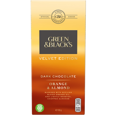Green & Blacks Velvet Orange and Almond Dark Chocolate